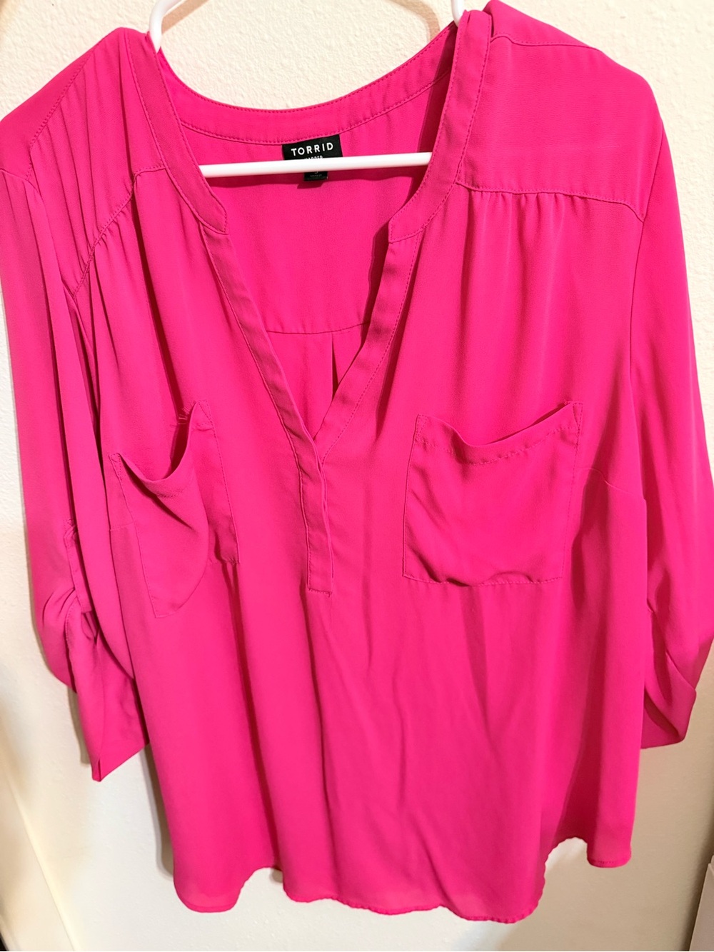 Torrid pink Harper blouse